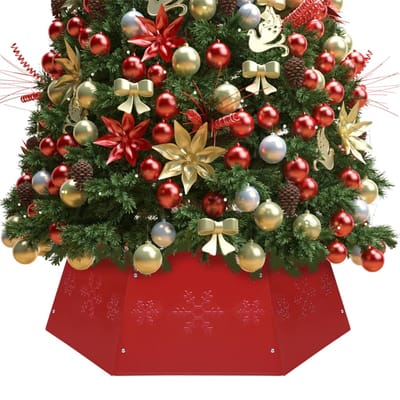 vidaXL - Kerstboomrok - Ø68x25 - cm - rood