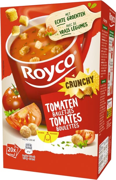 Minute soup Royco Tomaat+bal 200ml/20