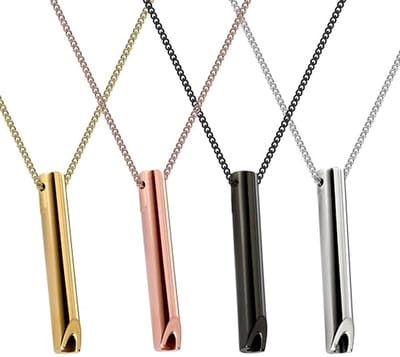 longziming -4x Draagbare Ademhalingsketting Set – Stressverlichtende Halskettingen in 4 Kleuren, Mindfulness Ketting voor Ontspanning, Angst- en Stressvermindering, Valentijnsgeschenk