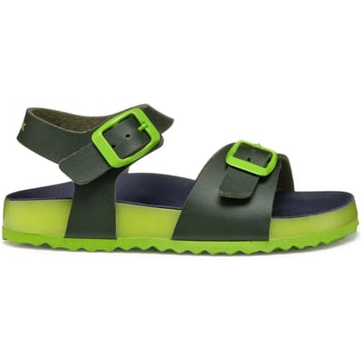 GEOX GHITA TIENERS Sandalen - DONKERGROEN/LIME - Maat 32