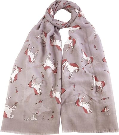 Roze oranje sjaal met unicorn print - kinderen en volwassenen