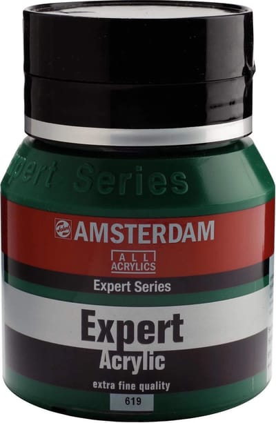 Expert Series Acrylverf Pot 400 ml - Permanentgroen Donker 619