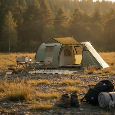 Tente de camping tunnel Tente tunnel imperméable Abri d'extérieur Cords de haubanage Pliable Pour les familles black