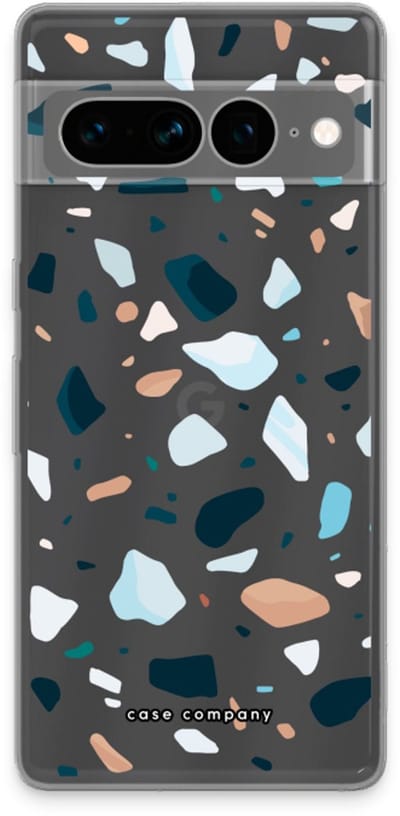 Case Company® - Hoesje geschikt voor Google Pixel 7 Pro hoesje - Terrazzo N°13 - Soft Cover Telefoonhoesje - Bescherming aan alle Kanten en Schermrand