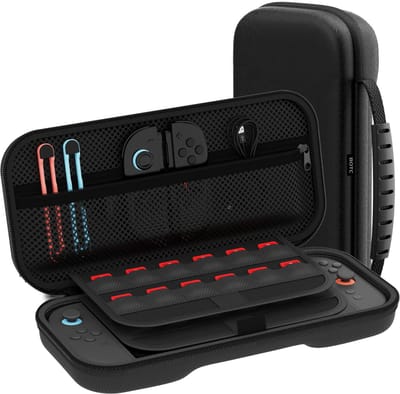 BOTC Case Geschikt voor Nintendo Switch 2 - Met opbergvak voor 12 games - Hoesje Geschikt voor Switch 2 - Waterdicht en schokbestendig - Zwart