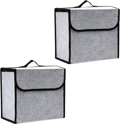 Organisatietas voor de Kofferbak - 2 Stuks - Ideaal voor Gereedschap en Auto Onderhoud - Felt Organizer voor Auto Accessoires