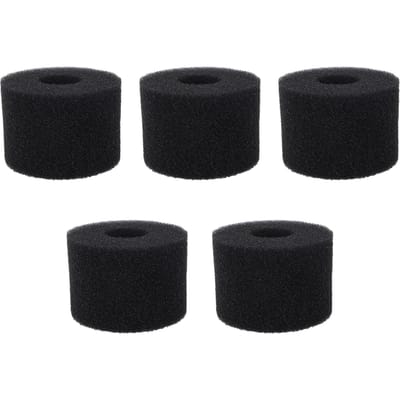 5 STUKS Zwembadfilter Spons PU Spons Zwart Herbruikbaar Wasbaar Cilindrisch Zwembadfilter Schuim voor Small