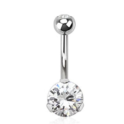 Piercing basis steen - wit - LMPiercings