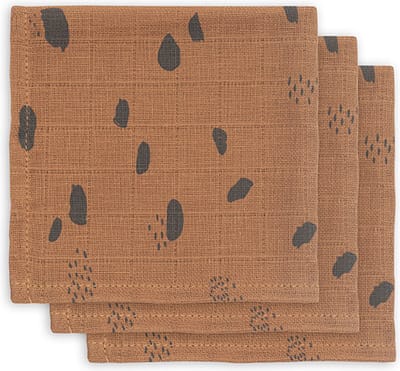 Jollein Hydrofiel Monddoekje Spot - Caramel - 3 Stuks