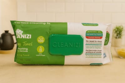 Cleanizi Schoonmaakdoekjes - Set van 3 x 100 Stuks - Met Witte Zeep Additief - Geen Naspoelen Nodig - Praktisch & Wegwerpbaar