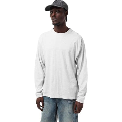Represent Heren Regular T-shirt met lange mouwen (Ijs Grijs Mergel)