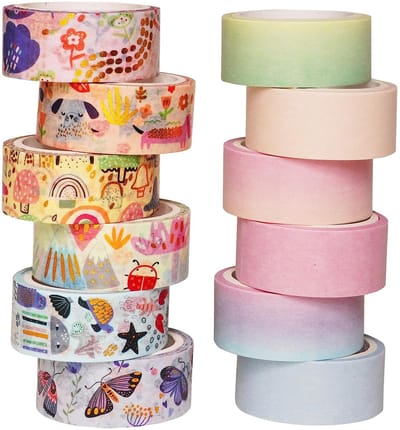 Plakband Decoratief Washi-tape Schattige goudfolie Decoratief maskeertape voor DIY kunst en knutselen