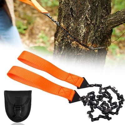 Handzaag 103 cm met Kangoeroezak - Carbon Stalen Pocketzaag voor Jagen, Trekking, Boom Snoeien, Overleven, Kamperen en Wandelen