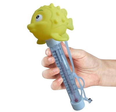 Zwembad Thermometer - Water Temperatuurmeter - Waterkwaliteit Meten - Hoge Contrast Afleesbaarheid - 21.8 Centimeter - Vis Design