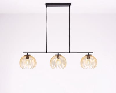 Hanglamp Jelly - zwart goud - 3lichts - 120cm