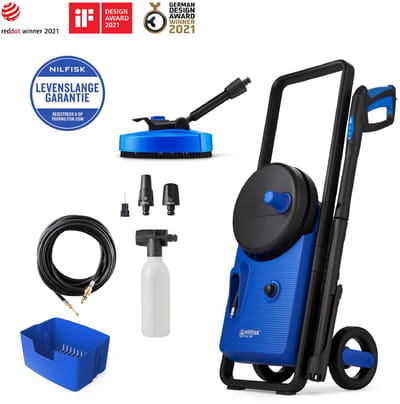 Nilfisk Core 140-8 InHand PowerControl – Krachtige hogedrukreiniger met 140 bar, metalen pomp, Ultra Torque-motor, PowerControl-functie en geïntegreerde slanghaspel