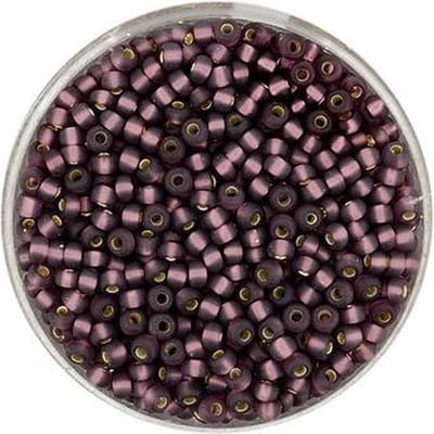 9559-4 Rocailles amethyst mat zilverkern 2.6mm