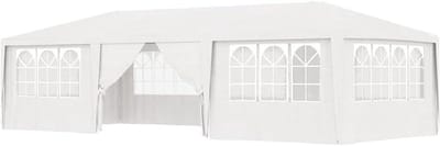 Partytent met zijwanden - Tuinpaviljoen Feesttent - Buitenfeesten Organiseren - UV en waterbestendig - 4 x 9 meter - Wit