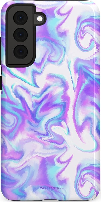 Casetastic Hoesje Geschikt voor Samsung S21 FE - Stijlvolle Beschermende Duo-layer Case - Tie Dye magie