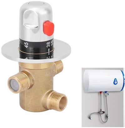 Allecto - Thermostaatmengkraan - Veilig douchen - Messing - 3 weg
