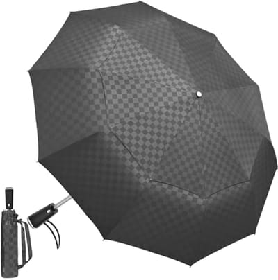Grote Winddichte Golfparaplu met Automatische Openen en Sluiten - Oversized, Dubbele Luifel en Geventileerd Ontwerp - Ideaal voor Reizen met UPF 50+ Bescherming