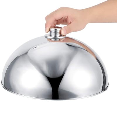 Dailygoods- Voedseldeksel Roestvrij Staal - Deksel voor Gerechten - Buffet Deksel - Voedsel Cover - 12.5 Inch - Schaal Deksel