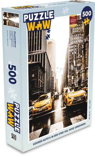 Puzzel Goud - Taxi's - New York - Legpuzzel - Puzzel 500 stukjes