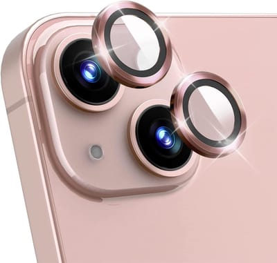 Camera lens beschermer Geschikt voor: iPhone 15 Plus - Premium HD Clear Tempered Glass Lens Cover Protector [Case Friendly] Rosegoud