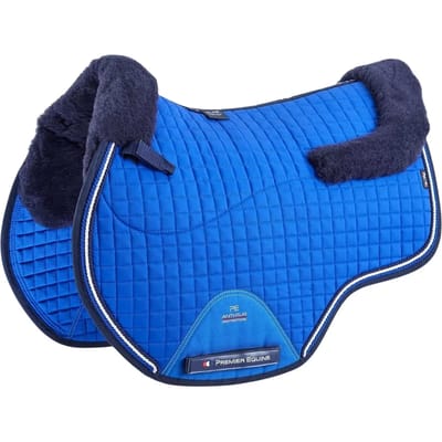 Premier Equine Pony Cc Merino Wool European Gp/jump Square Zadeldekje Blauw Pony