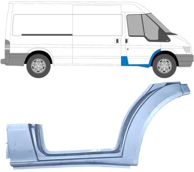 Reparatiepaneel dorpel + voor wielkast voor Ford Transit 2000-2013 / Rechts