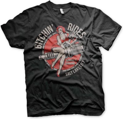 Bitchin' Rides Heren Tshirt -S- Salt Lake City Zwart