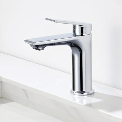 CECIPA Max Wastafelkraan - Badkamerkraan - Keukenkraan - RVS - Opbouw - Wastafelmengkraan - Warm en Koud - Waterbesparende Perlator - Chroom