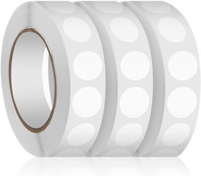3000 Stuks Witte Ronde Stickers, 0.5 Inch Kleine Cirkel Dots voor Labelen, Coderen en Creatieve Projecten in Kantoor, Winkel en Thuis
