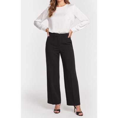 Calvin Klein Scuba Wide Leg Pant Black Taglia: 0 | Pantaloni da completo Outlet | Donna | Nero