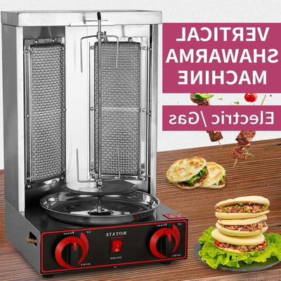Verticale Grill - Draaiende Oven - Vlees Grillen - 360 Graden Rotatie - 30x30x49 cm - Zwart