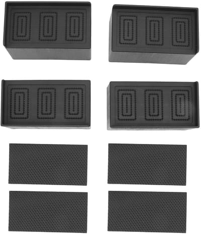 JHUBERS- Meubelverhogers Stapelbaar - Meubelverhoger 5 cm - Antislip Rubber - Rechthoekig - Geschikt voor Tafel/Bank/Bed - Biedt Meer Ruimte - Meubelsteunen