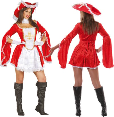 Musketiers pak dames - Maat L