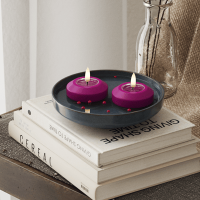 Deluxe Homeart Led Drijfkaars 2 stuks Violet