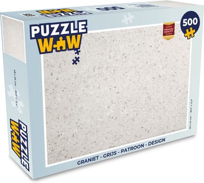 Puzzel Graniet - Grijs - Patroon - Design - Wit - Legpuzzel - Puzzel 500 stukjes