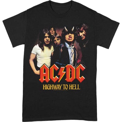 AC/DC Unisex T-shirt Highway To Hell voor volwassenen (Zwart/Rood)