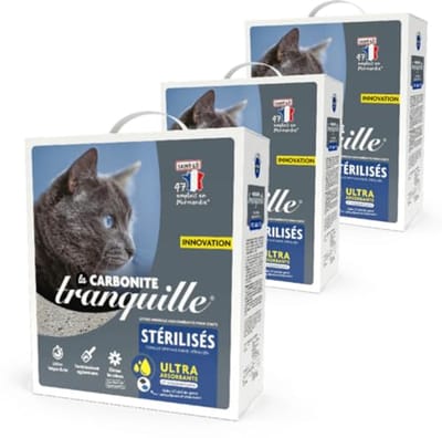 Kattenbakvulling - Gesteriliseerde Kattenduiven met Geurverwijdering en Klonterend Effect - 6,1 Liter, 3 Stuks