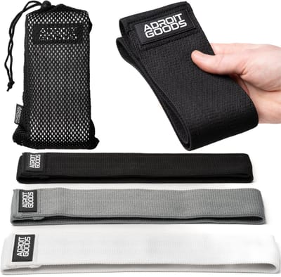 AdroitGoods Weerstandsbanden Set Inclusief Draagtas - 3 Delige Set - Resistance Band - Fitness Elastiek - Thuis Sporten, Booty Bands - Home Gym Training
