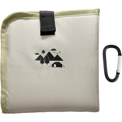Coussin de siège compact imperméable d'extérieur pliable pour camping léger 85g avec sac de transport coussin de siège tapis imperméable Khaki kaki