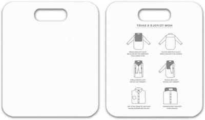 Kledingvouwplank - Vouwplank Kleding - Kleding Opbergen - Afgeronde Hoeken - 30 x 25 cm - Wit