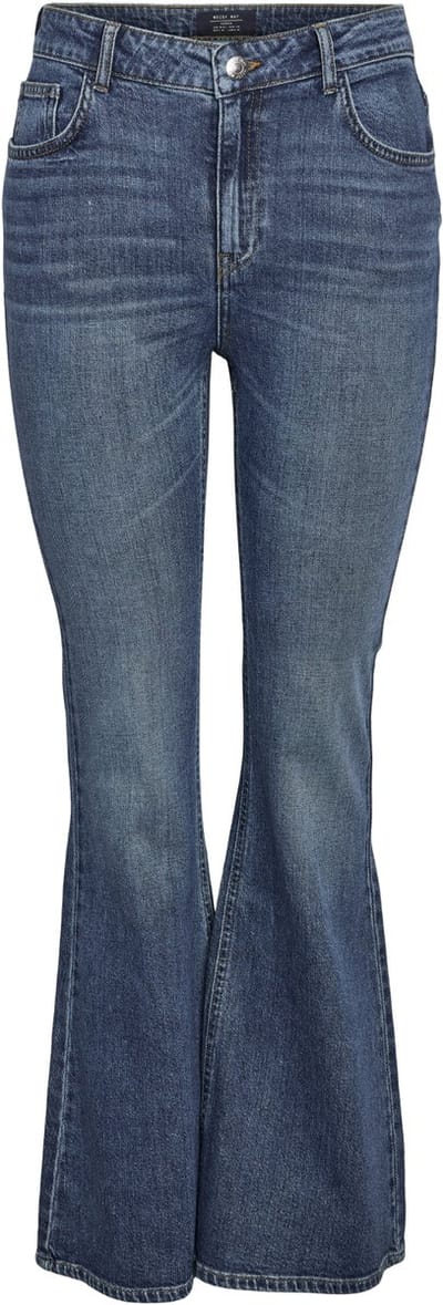 Noisy may Jeans Nmkareen Hw Flare Leg Jeans Az436mb 27034386 Medium Blue Denim Dames Maat - W27 X L34