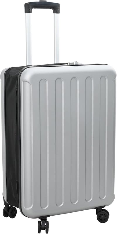 Koffer Hard Shell - Reisbagage Koffer - Vakantie Reizen - Waterafstotend Materiaal - 66 cm Hoog - Zilver