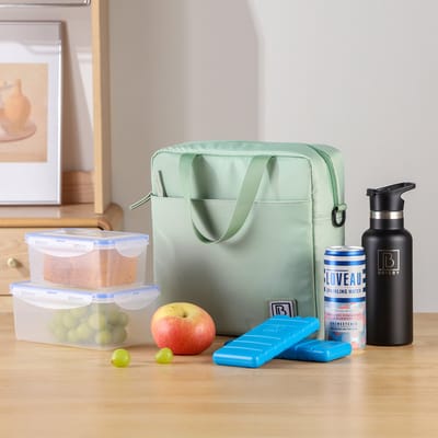 Brisby 4 Laags Geïsoleerde Koeltas - Lunchtas 7 liter - Smooth green