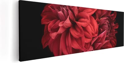 Artaza Canvas Schilderij Bloemen - 60x20 cm - Muurdecoratie Bloem - Wanddecoratie Woonkamer - Schilderijen Op Canvas