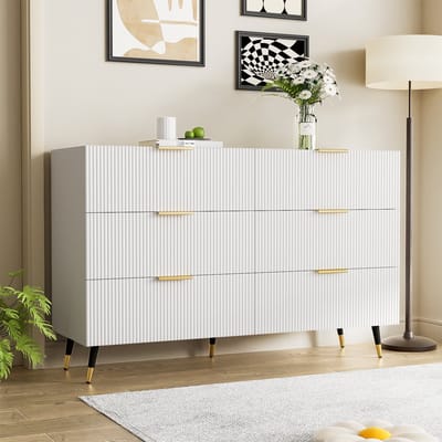 STILVORA Dressoirs 79x39.5x80 cm - Opbergkast Met Laden - Elegant En Functioneel - Hout - Wit
