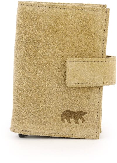 Bear Design Elsie Suede Leren Creditcardhouder / Pasjeshouder / Portemonnee - Bisquit